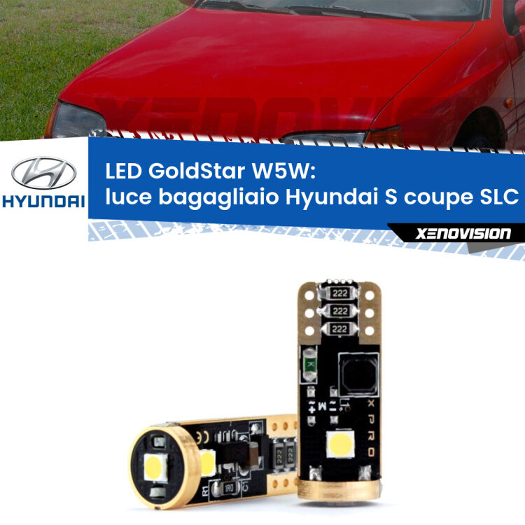 <strong>Luce Bagagliaio LED Hyundai S coupe</strong> SLC 1990 - 1996: ottima luminosità a 360 gradi. Si inseriscono ovunque. Canbus, Top Quality.