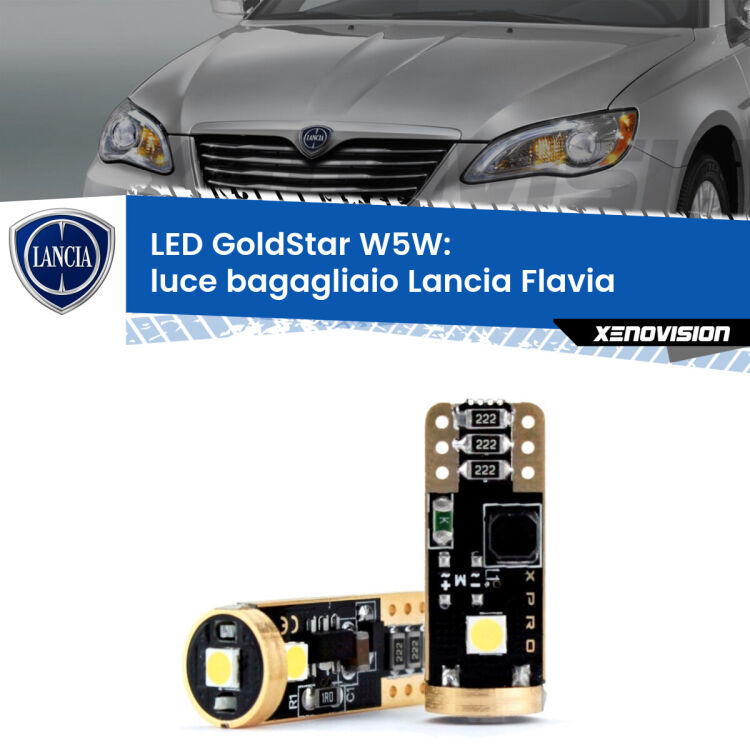 <strong>Luce Bagagliaio LED Lancia Flavia</strong>  2012 - 2014: ottima luminosità a 360 gradi. Si inseriscono ovunque. Canbus, Top Quality.