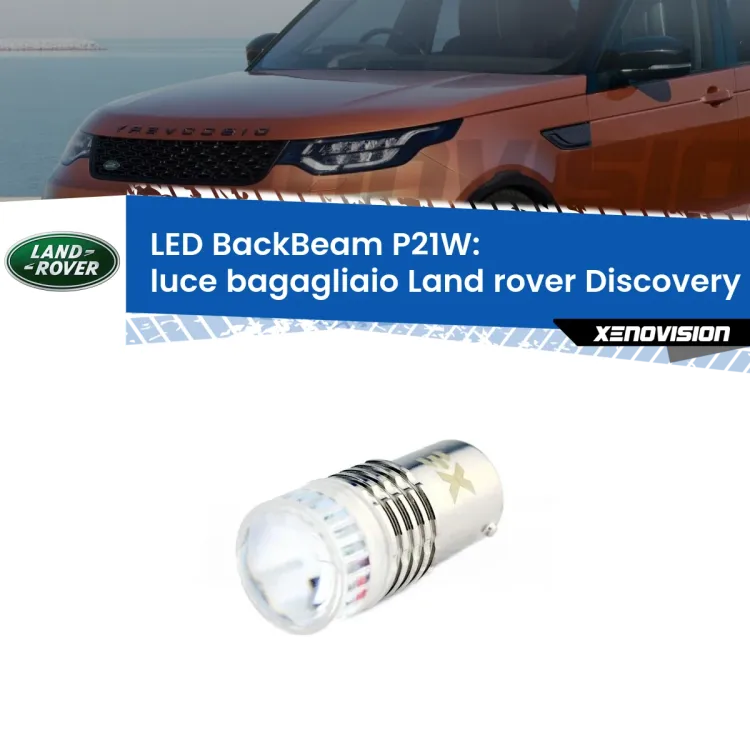 <strong>Luce Bagagliaio LED per Land rover Discovery II</strong> L318 1998 - 2004. Lampada <strong>P21W</strong> canbus. Illumina a giorno con questo straordinario cannone LED a luminosità estrema.