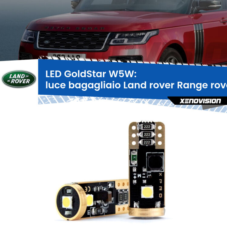 <strong>Luce Bagagliaio LED Land rover Range rover III</strong> L322 2002 - 2012: ottima luminosità a 360 gradi. Si inseriscono ovunque. Canbus, Top Quality.