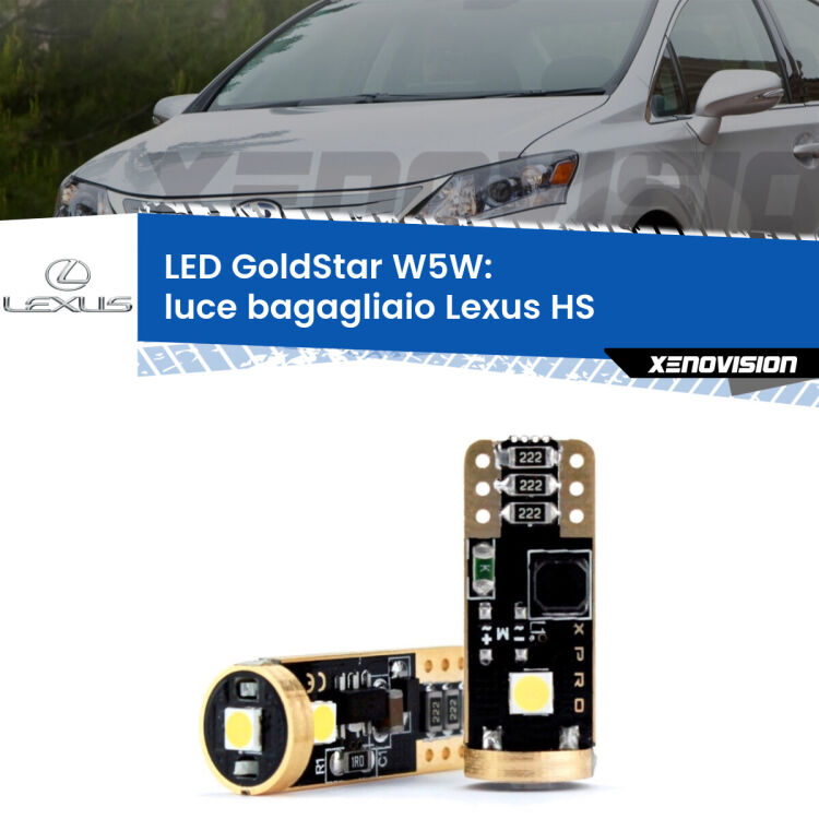 <strong>Luce Bagagliaio LED Lexus HS</strong>  2009 - 2018: ottima luminosità a 360 gradi. Si inseriscono ovunque. Canbus, Top Quality.