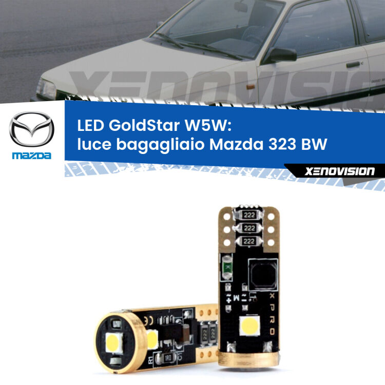 <strong>Luce Bagagliaio LED Mazda 323</strong> BW 1986 - 1994: ottima luminosità a 360 gradi. Si inseriscono ovunque. Canbus, Top Quality.