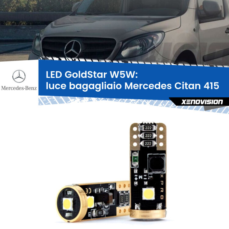 <strong>Luce Bagagliaio LED Mercedes Citan</strong> 415 2012 in poi: ottima luminosità a 360 gradi. Si inseriscono ovunque. Canbus, Top Quality.