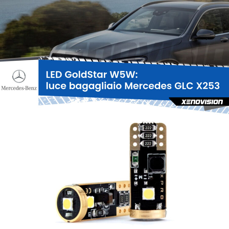 <strong>Luce Bagagliaio LED Mercedes GLC</strong> X253 2015 - 2019: ottima luminosità a 360 gradi. Si inseriscono ovunque. Canbus, Top Quality.