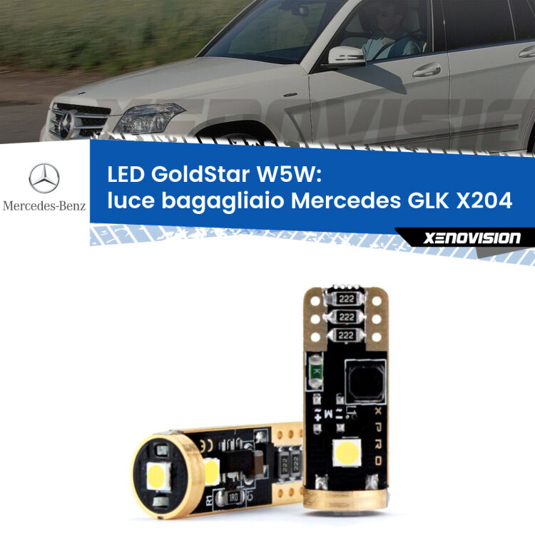 <strong>Luce Bagagliaio LED Mercedes GLK</strong> X204 2008 - 2015: ottima luminosità a 360 gradi. Si inseriscono ovunque. Canbus, Top Quality.