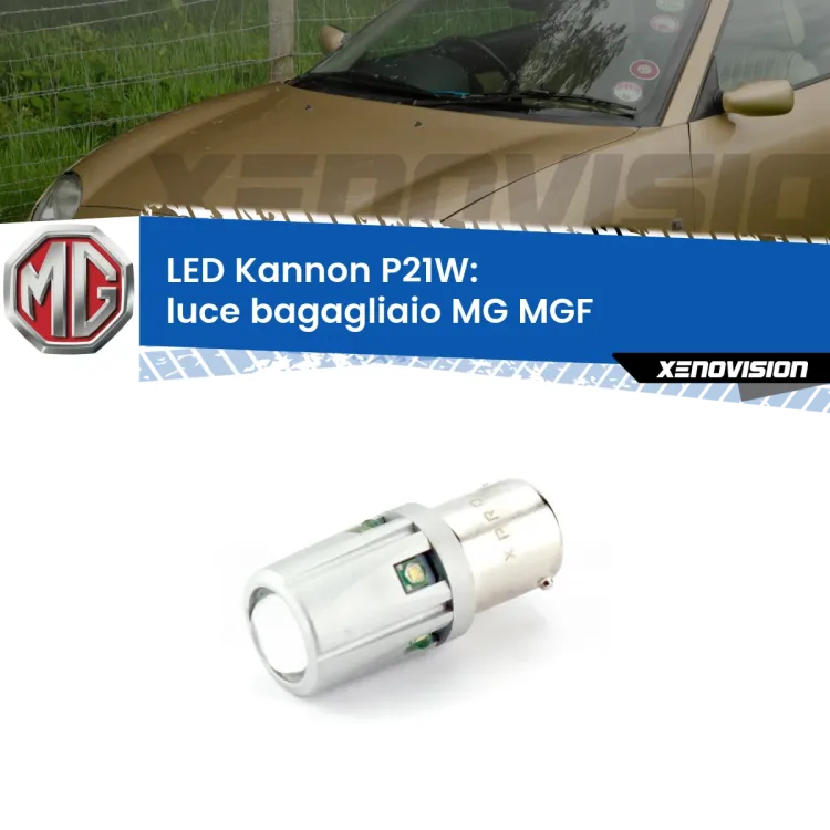 <strong>LED per Luce Bagagliaio MG MGF  1995 - 2002.</strong>Lampadina P21W con una poderosa illuminazione frontale rafforzata da 5 potenti chip laterali.