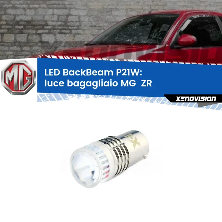 <strong>Luce Bagagliaio LED per MG  ZR</strong>  2001 - 2005. Lampada <strong>P21W</strong> canbus. Illumina a giorno con questo straordinario cannone LED a luminosità estrema.