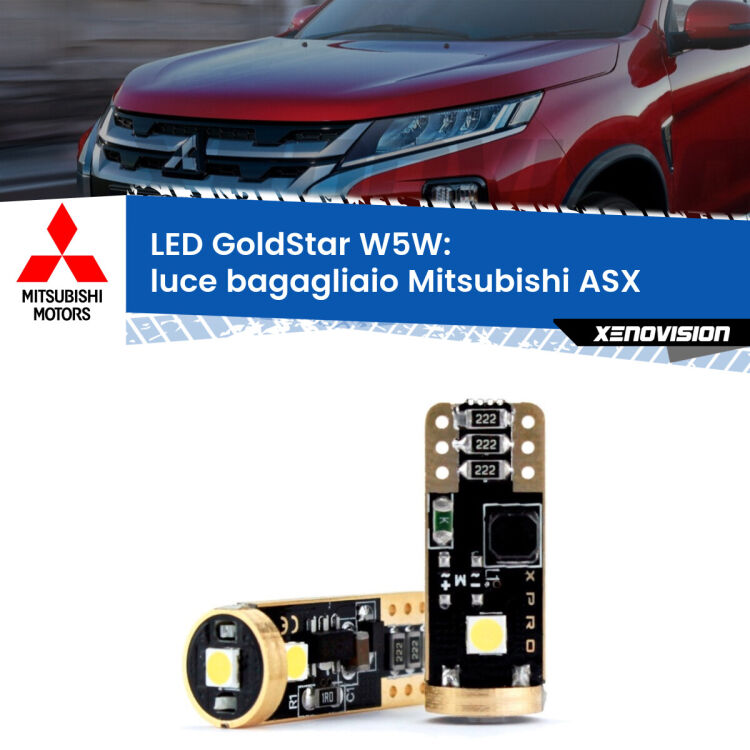 <strong>Luce Bagagliaio LED Mitsubishi ASX</strong>  2010 - 2015: ottima luminosità a 360 gradi. Si inseriscono ovunque. Canbus, Top Quality.