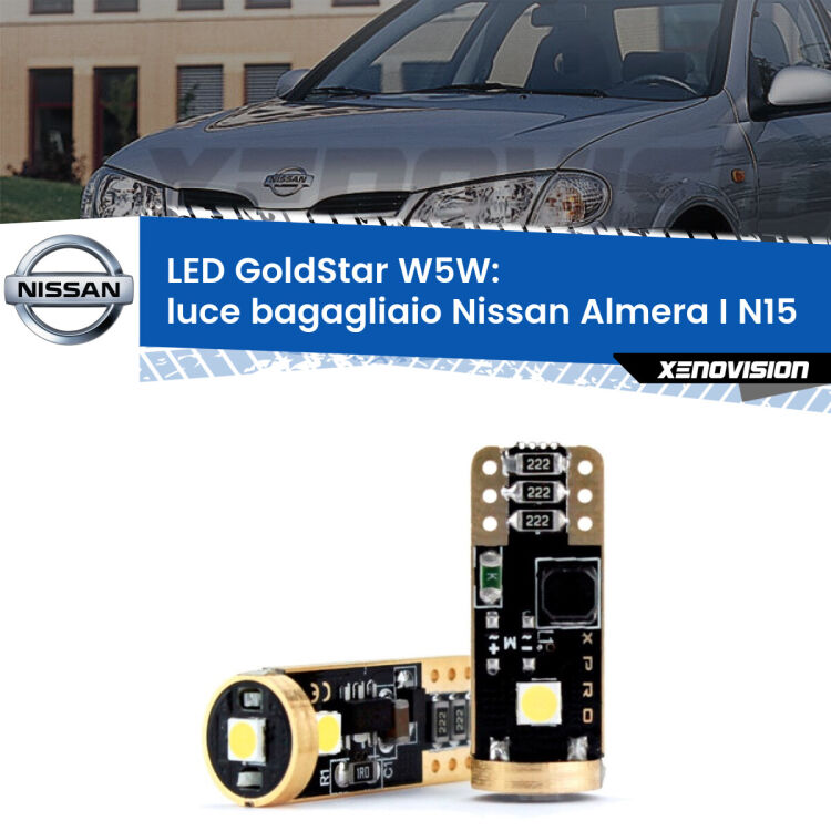 <strong>Luce Bagagliaio LED Nissan Almera I</strong> N15 1995 - 2000: ottima luminosità a 360 gradi. Si inseriscono ovunque. Canbus, Top Quality.