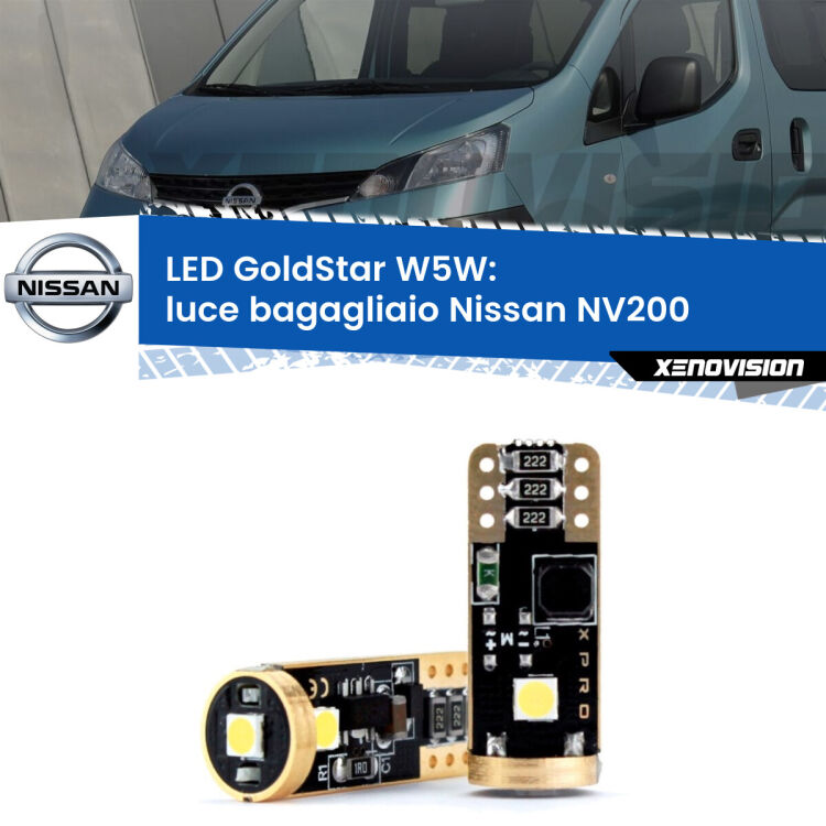 <strong>Luce Bagagliaio LED Nissan NV200</strong>  2010 - 2019: ottima luminosità a 360 gradi. Si inseriscono ovunque. Canbus, Top Quality.