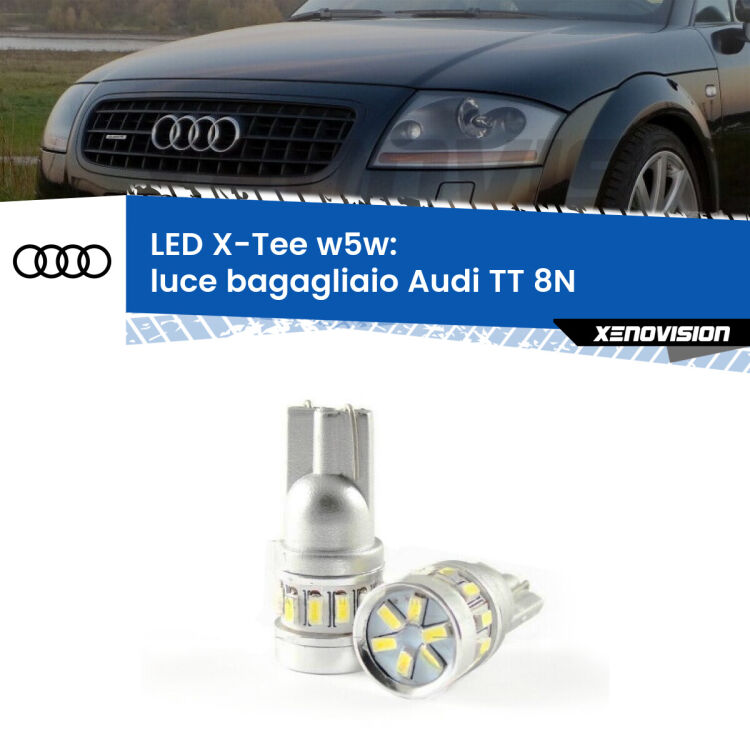 <strong>LED luce bagagliaio per Audi TT</strong> 8N 1998 - 2006. Lampade <strong>W5W</strong> modello X-Tee Xenovision top di gamma.