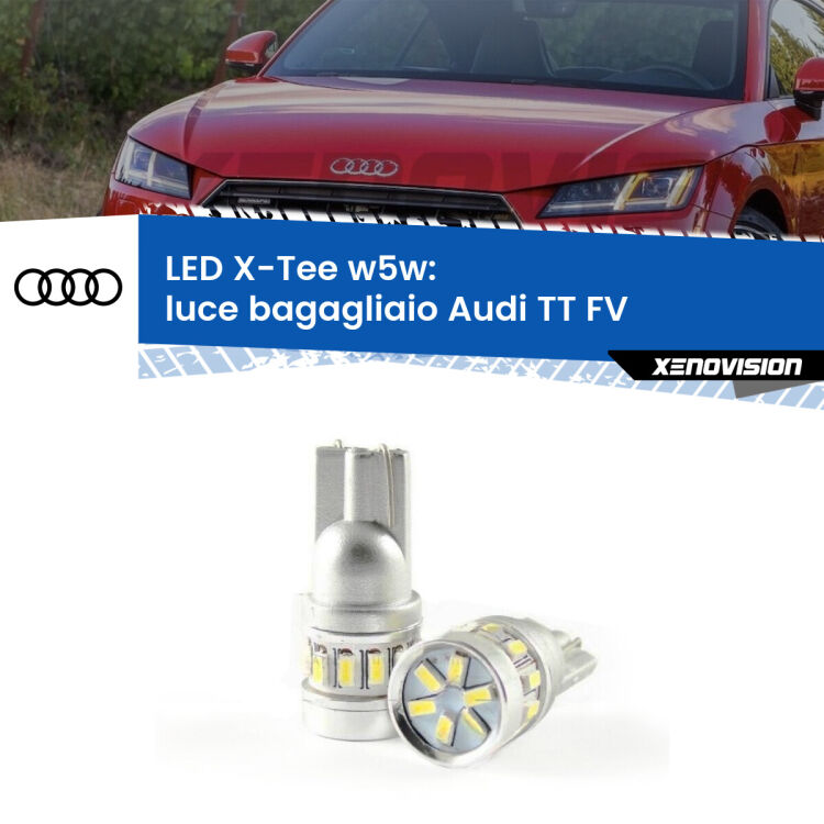 <strong>LED luce bagagliaio per Audi TT</strong> FV 2014 - 2018. Lampade <strong>W5W</strong> modello X-Tee Xenovision top di gamma.