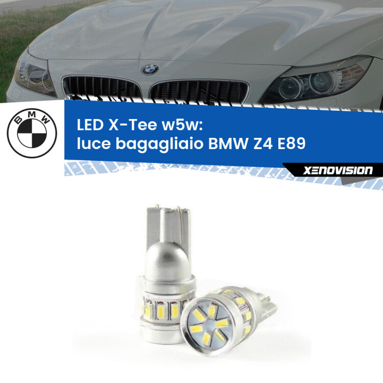 <strong>LED luce bagagliaio per BMW Z4</strong> E89 2009 - 2016. Lampade <strong>W5W</strong> modello X-Tee Xenovision top di gamma.