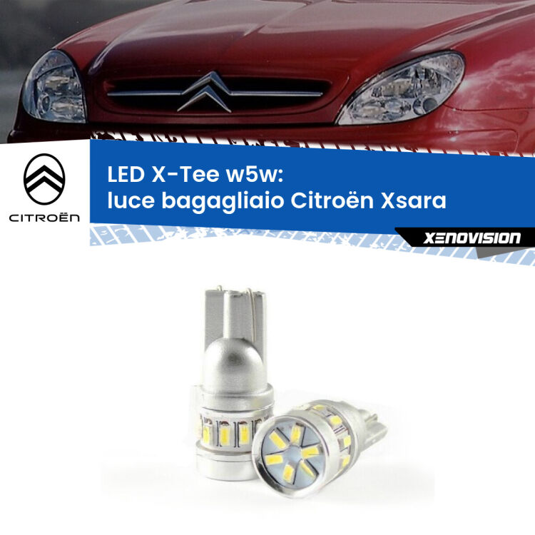 <strong>LED luce bagagliaio per Citroën Xsara</strong>  1997 - 2005. Lampade <strong>W5W</strong> modello X-Tee Xenovision top di gamma.