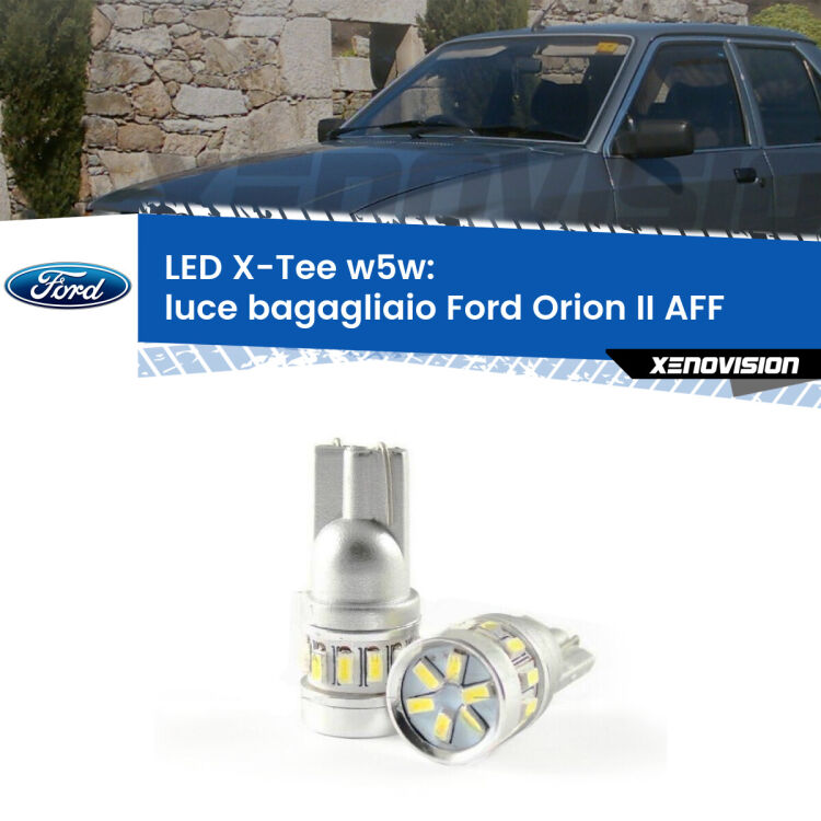 <strong>LED luce bagagliaio per Ford Orion II</strong> AFF 1985 - 1990. Lampade <strong>W5W</strong> modello X-Tee Xenovision top di gamma.