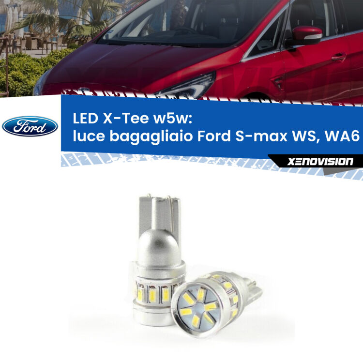 <strong>LED luce bagagliaio per Ford S-max</strong> WS, WA6 2006 - 2014. Lampade <strong>W5W</strong> modello X-Tee Xenovision top di gamma.