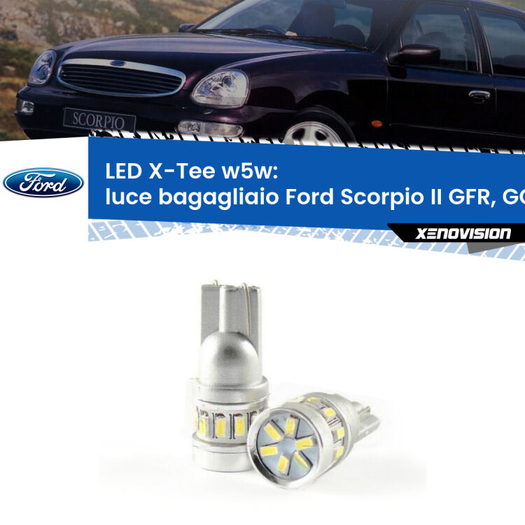 <strong>LED luce bagagliaio per Ford Scorpio II</strong> GFR, GGR 1994 - 1998. Lampade <strong>W5W</strong> modello X-Tee Xenovision top di gamma.