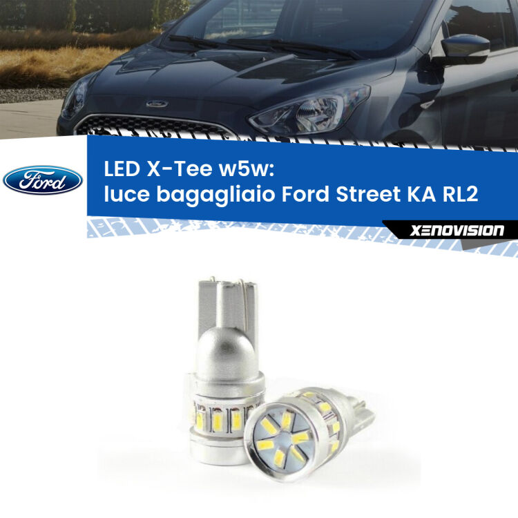 <strong>LED luce bagagliaio per Ford Street KA</strong> RL2 2003 - 2005. Lampade <strong>W5W</strong> modello X-Tee Xenovision top di gamma.