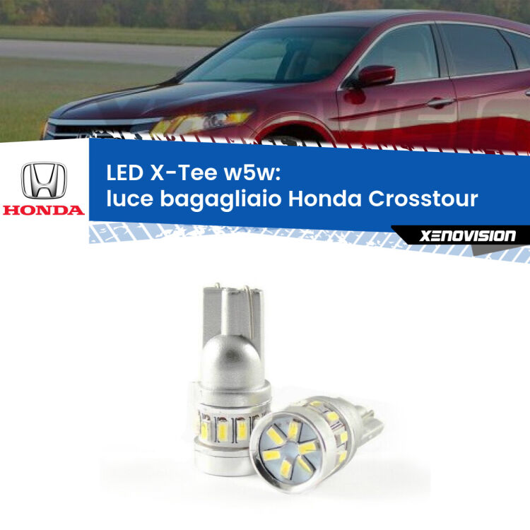 <strong>LED luce bagagliaio per Honda Crosstour</strong>  2010 - 2015. Lampade <strong>W5W</strong> modello X-Tee Xenovision top di gamma.