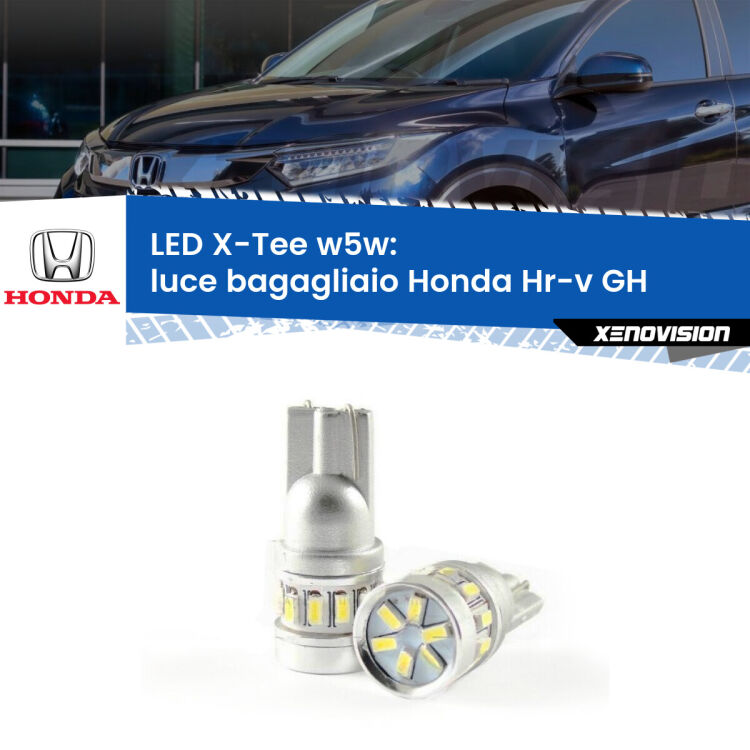 <strong>LED luce bagagliaio per Honda Hr-v</strong> GH 1998 - 2012. Lampade <strong>W5W</strong> modello X-Tee Xenovision top di gamma.