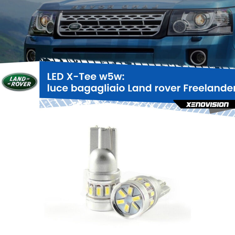 <strong>LED luce bagagliaio per Land rover Freelander 2</strong> L359 2006 - 2014. Lampade <strong>W5W</strong> modello X-Tee Xenovision top di gamma.