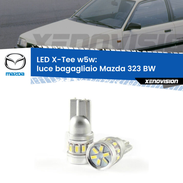 <strong>LED luce bagagliaio per Mazda 323</strong> BW 1986 - 1994. Lampade <strong>W5W</strong> modello X-Tee Xenovision top di gamma.