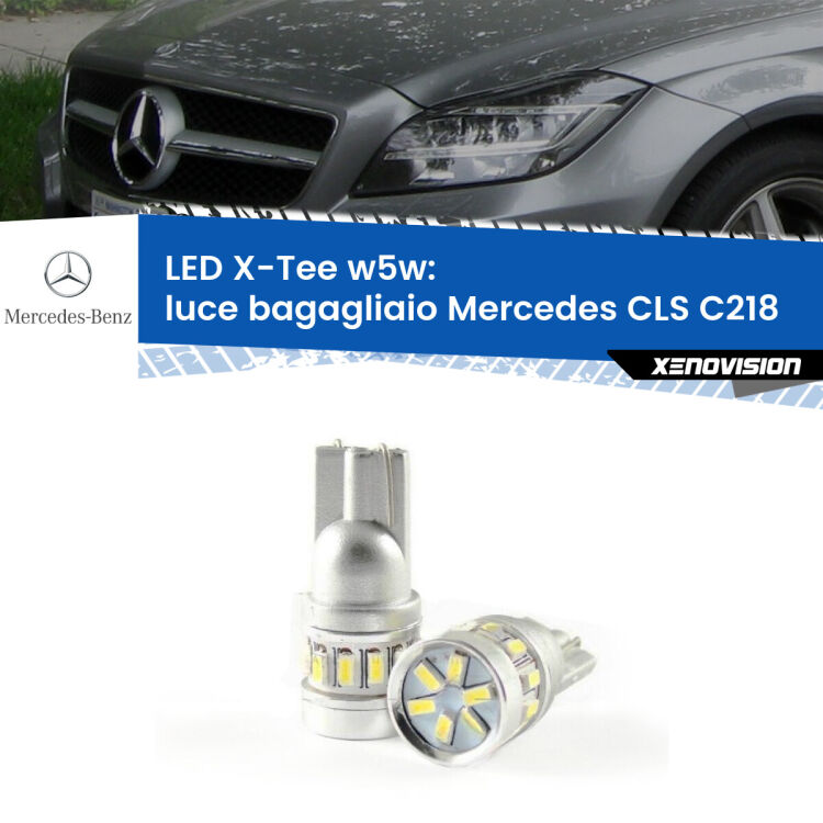 <strong>LED luce bagagliaio per Mercedes CLS</strong> C218 2011 - 2017. Lampade <strong>W5W</strong> modello X-Tee Xenovision top di gamma.