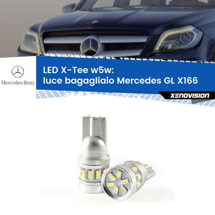 <strong>LED luce bagagliaio per Mercedes GL</strong> X166 Versione 2. Lampade <strong>W5W</strong> modello X-Tee Xenovision top di gamma.