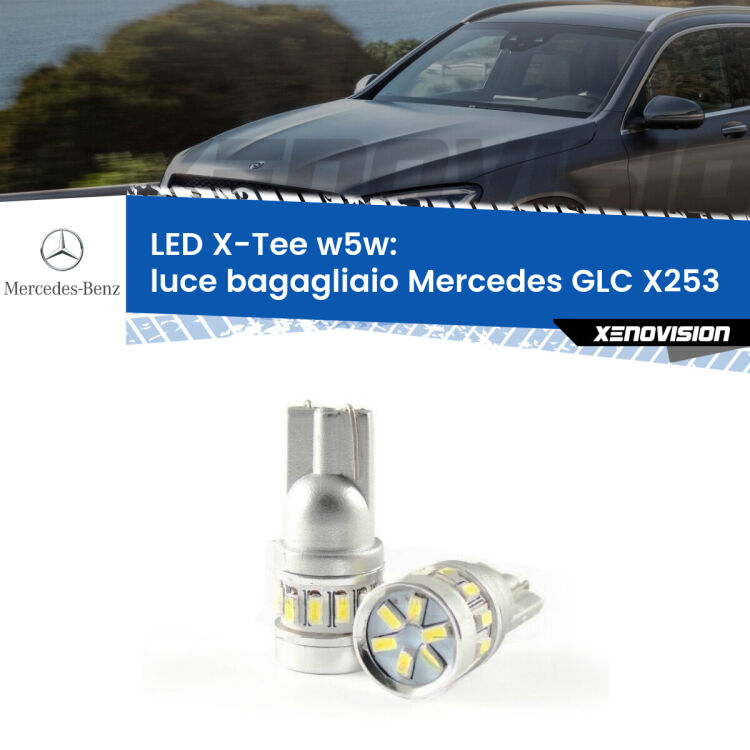 <strong>LED luce bagagliaio per Mercedes GLC</strong> X253 2015 - 2019. Lampade <strong>W5W</strong> modello X-Tee Xenovision top di gamma.