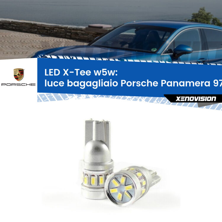 <strong>LED luce bagagliaio per Porsche Panamera</strong> 970 2009 - 2016. Lampade <strong>W5W</strong> modello X-Tee Xenovision top di gamma.