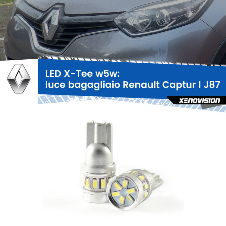 <strong>LED luce bagagliaio per Renault Captur I</strong> J87 2013 - 2015. Lampade <strong>W5W</strong> modello X-Tee Xenovision top di gamma.