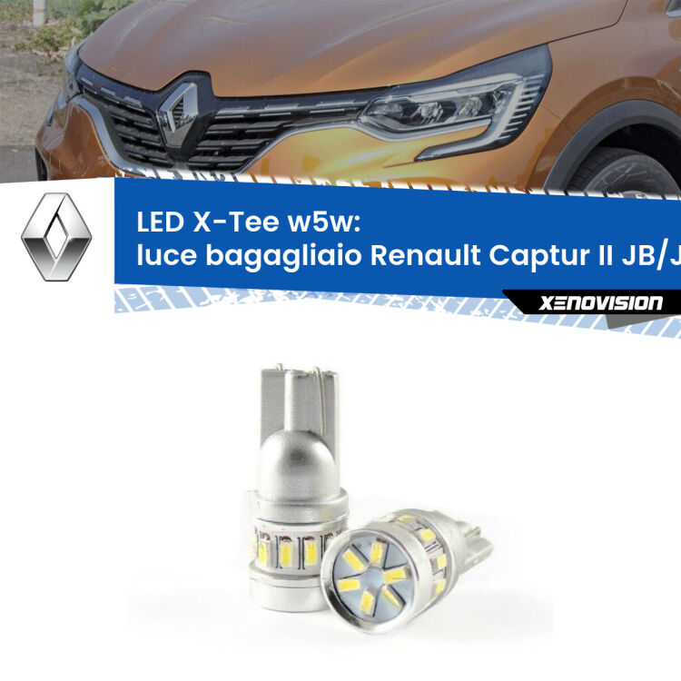 <strong>LED luce bagagliaio per Renault Captur II</strong> JB/JE in poi. Lampade <strong>W5W</strong> modello X-Tee Xenovision top di gamma.