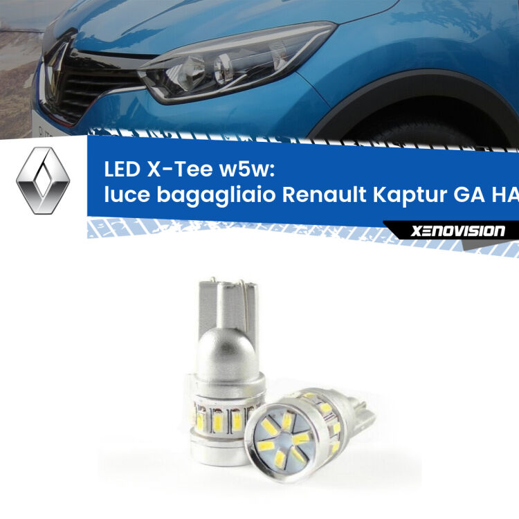 <strong>LED luce bagagliaio per Renault Kaptur GA</strong> HA 2016 - 2018. Lampade <strong>W5W</strong> modello X-Tee Xenovision top di gamma.