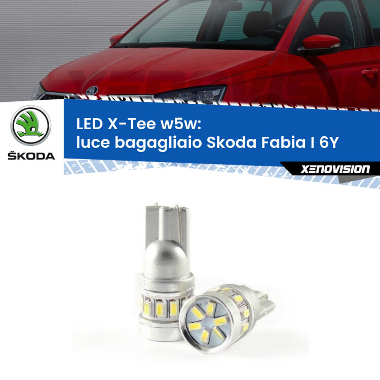 <strong>LED luce bagagliaio per Skoda Fabia I</strong> 6Y 2006 - 2006. Lampade <strong>W5W</strong> modello X-Tee Xenovision top di gamma.