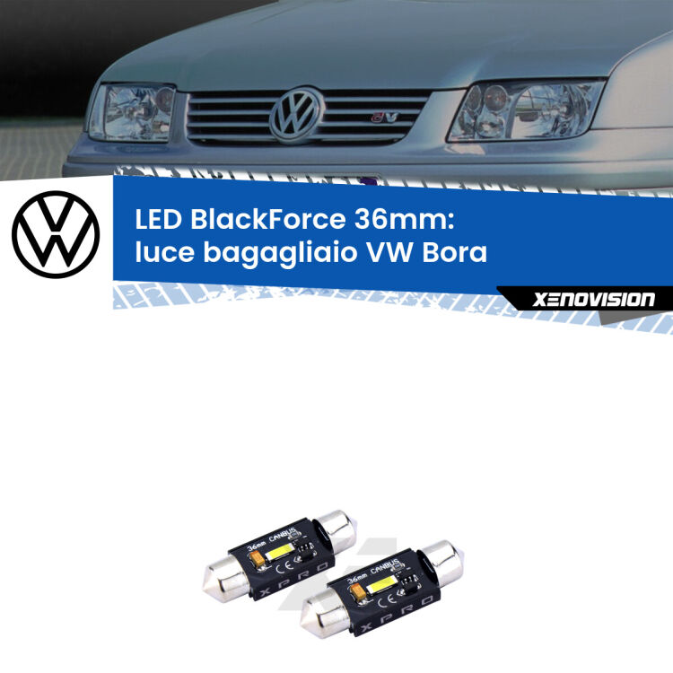 <strong>LED luce bagagliaio 36mm per VW Bora</strong>  Versione 2. Coppia lampadine <strong>C5W</strong>modello BlackForce Xenovision.