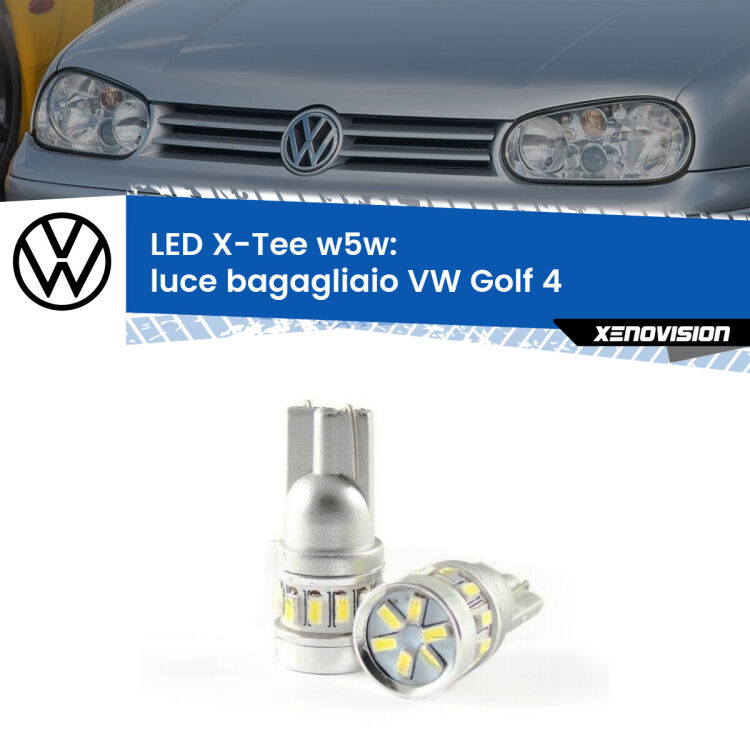 <strong>LED luce bagagliaio per VW Golf 4</strong>  Versione 2. Lampade <strong>W5W</strong> modello X-Tee Xenovision top di gamma.