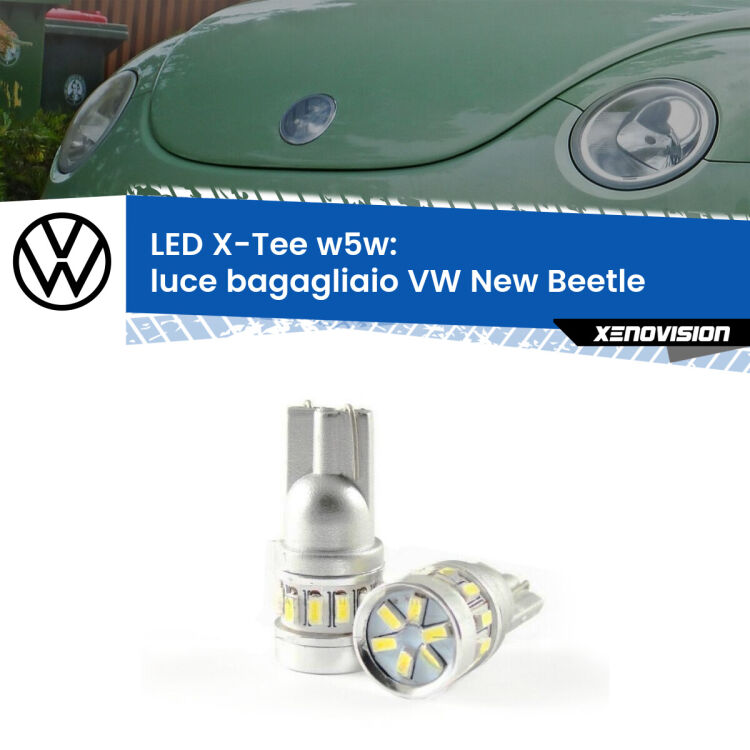 <strong>LED luce bagagliaio per VW New Beetle</strong>  1998 - 2010. Lampade <strong>W5W</strong> modello X-Tee Xenovision top di gamma.