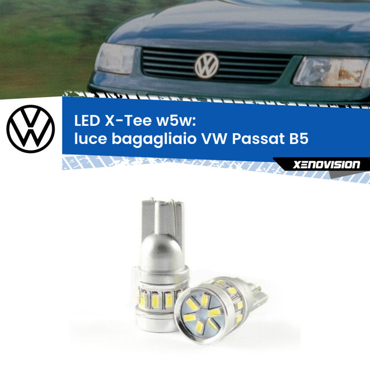 <strong>LED luce bagagliaio per VW Passat</strong> B5 Versione 2. Lampade <strong>W5W</strong> modello X-Tee Xenovision top di gamma.