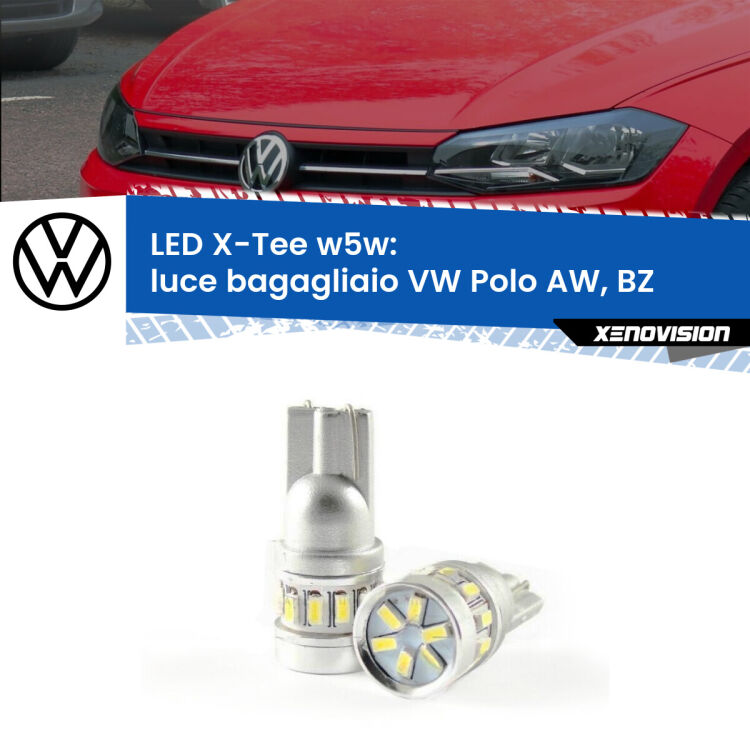 <strong>LED luce bagagliaio per VW Polo</strong> AW, BZ 2017 in poi. Lampade <strong>W5W</strong> modello X-Tee Xenovision top di gamma.