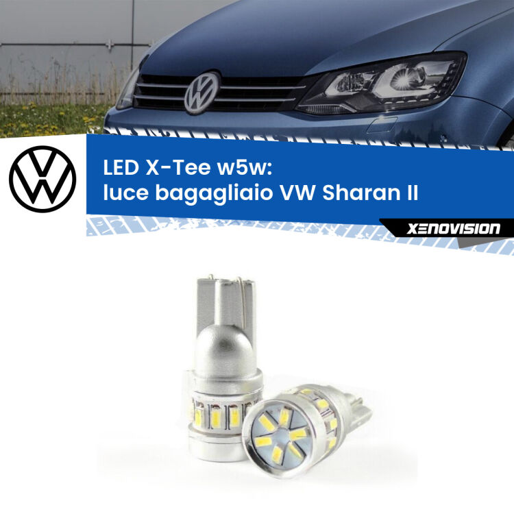 <strong>LED luce bagagliaio per VW Sharan</strong> II nel baule. Lampade <strong>W5W</strong> modello X-Tee Xenovision top di gamma.