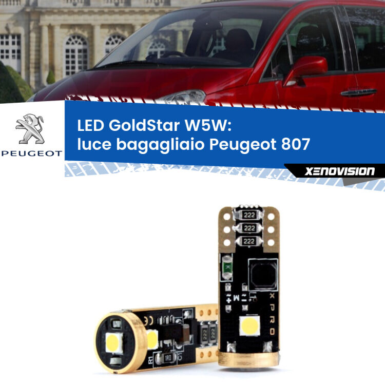 <strong>Luce Bagagliaio LED Peugeot 807</strong>  2002 - 2010: ottima luminosità a 360 gradi. Si inseriscono ovunque. Canbus, Top Quality.