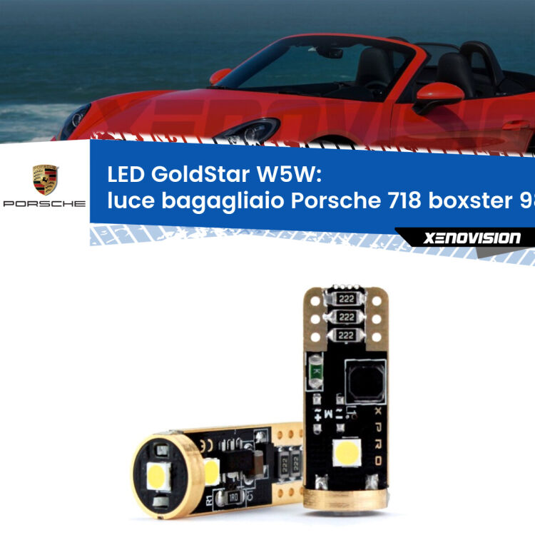 <strong>Luce Bagagliaio LED Porsche 718 boxster</strong> 982 2016 in poi: ottima luminosità a 360 gradi. Si inseriscono ovunque. Canbus, Top Quality.