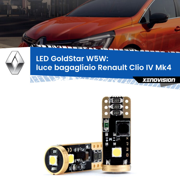 <strong>Luce Bagagliaio LED Renault Clio IV</strong> Mk4 2012 - 2018: ottima luminosità a 360 gradi. Si inseriscono ovunque. Canbus, Top Quality.