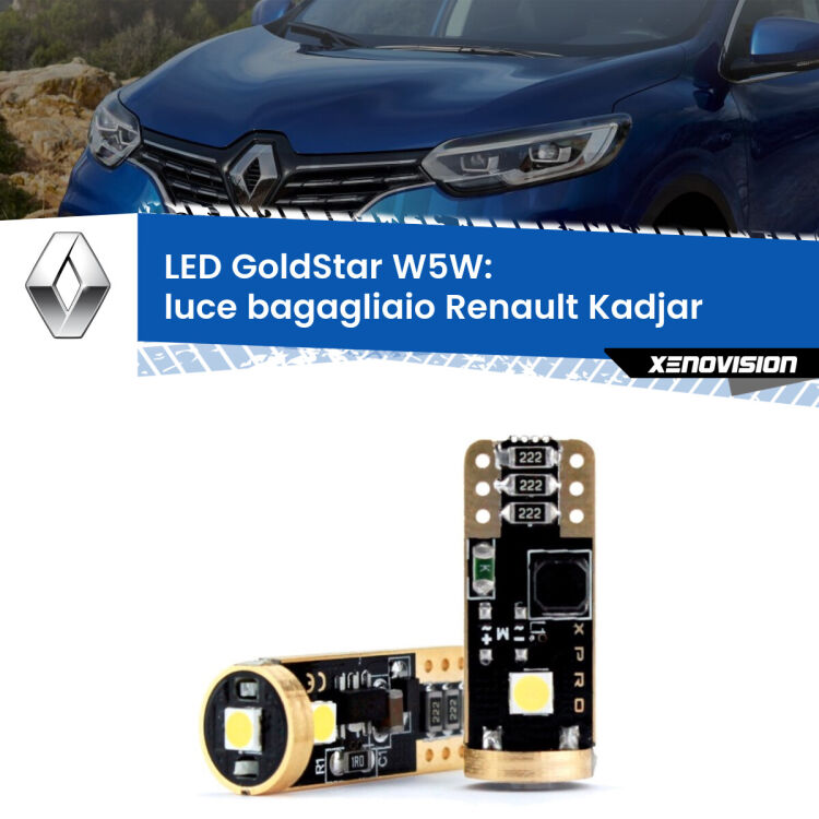 <strong>Luce Bagagliaio LED Renault Kadjar</strong>  2015 - 2022: ottima luminosità a 360 gradi. Si inseriscono ovunque. Canbus, Top Quality.