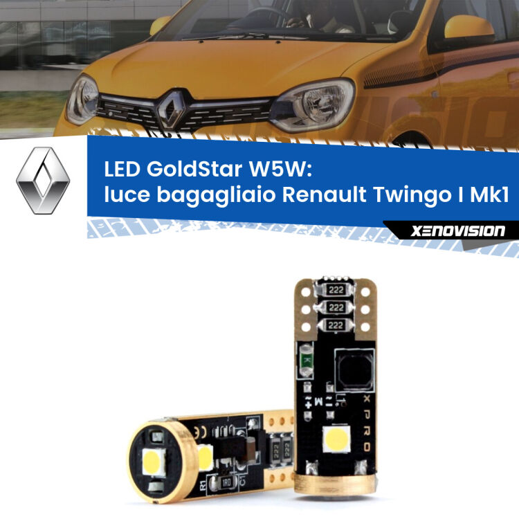 <strong>Luce Bagagliaio LED Renault Twingo I</strong> Mk1 1993 - 2006: ottima luminosità a 360 gradi. Si inseriscono ovunque. Canbus, Top Quality.