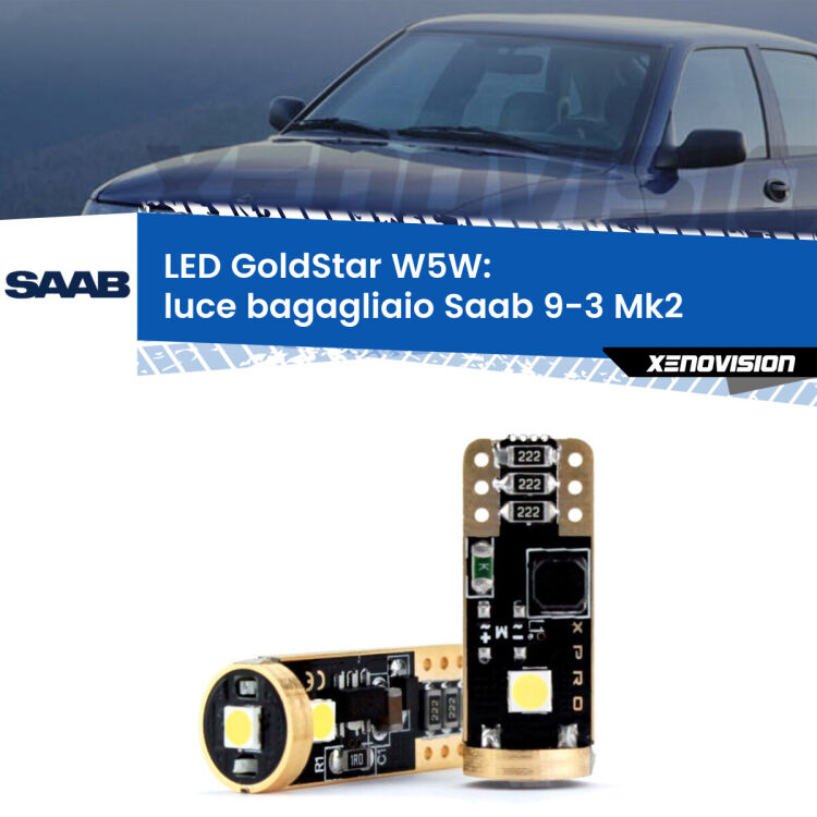 <strong>Luce Bagagliaio LED Saab 9-3</strong> Mk2 2003 - 2015: ottima luminosità a 360 gradi. Si inseriscono ovunque. Canbus, Top Quality.