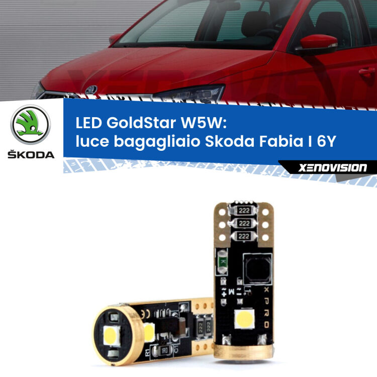 <strong>Luce Bagagliaio LED Skoda Fabia I</strong> 6Y 2006 - 2006: ottima luminosità a 360 gradi. Si inseriscono ovunque. Canbus, Top Quality.