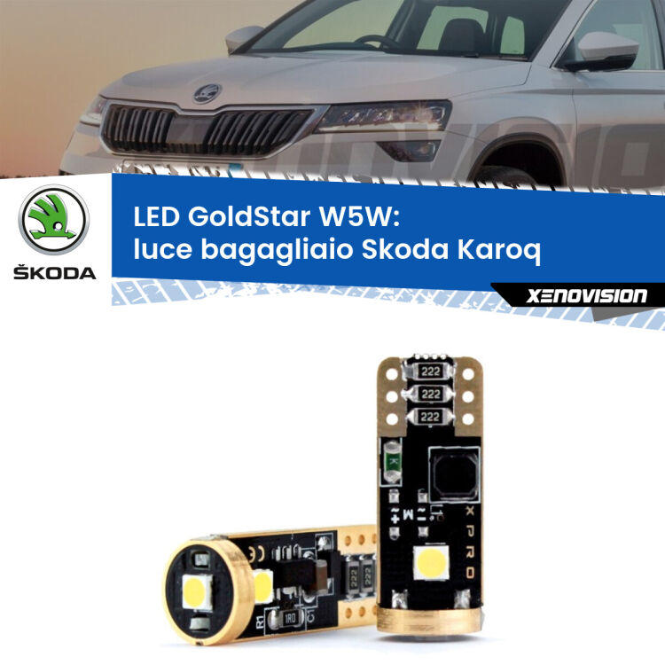 <strong>Luce Bagagliaio LED Skoda Karoq</strong>  2017 in poi: ottima luminosità a 360 gradi. Si inseriscono ovunque. Canbus, Top Quality.