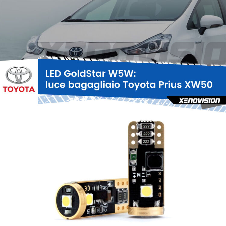 <strong>Luce Bagagliaio LED Toyota Prius</strong> XW50 2015 in poi: ottima luminosità a 360 gradi. Si inseriscono ovunque. Canbus, Top Quality.