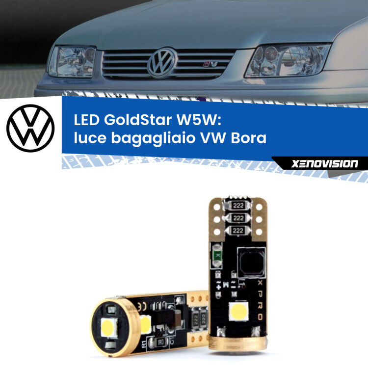 <strong>Luce Bagagliaio LED VW Bora</strong>  Versione 1: ottima luminosità a 360 gradi. Si inseriscono ovunque. Canbus, Top Quality.